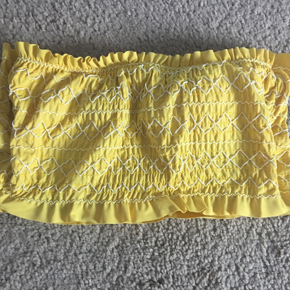 USED YELLOW SWIM TUBE TOP